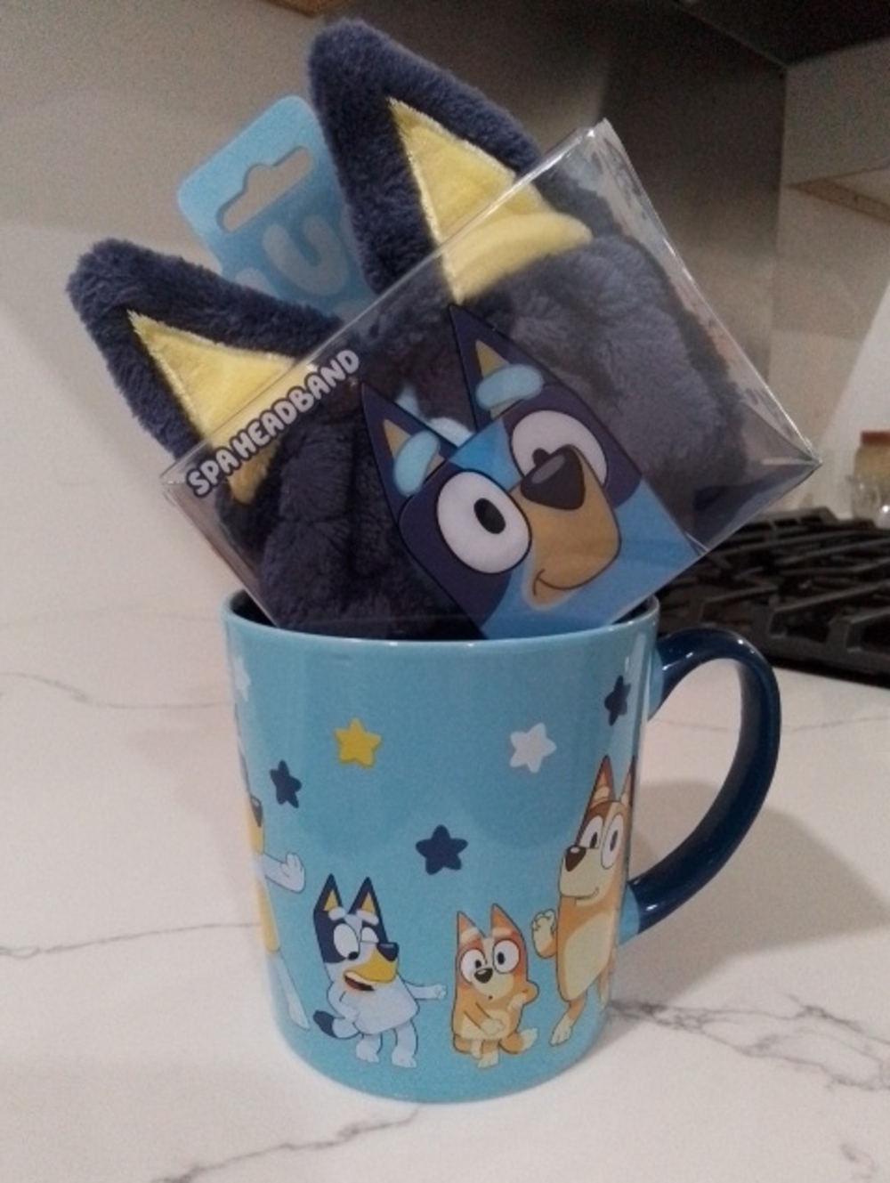 Bluey - Blue Plush Ear Headband and Mug Gift Set